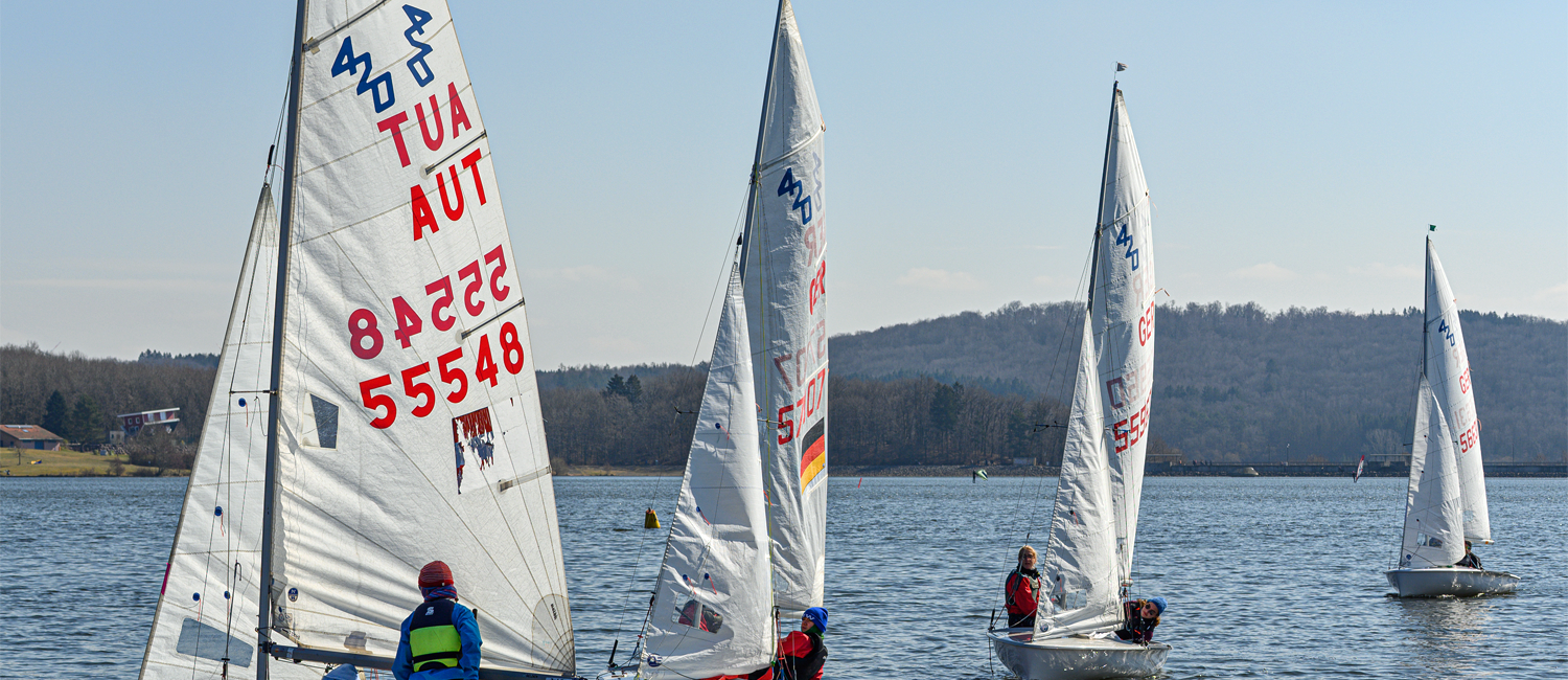 4 Segelboote auf Bostalsee
